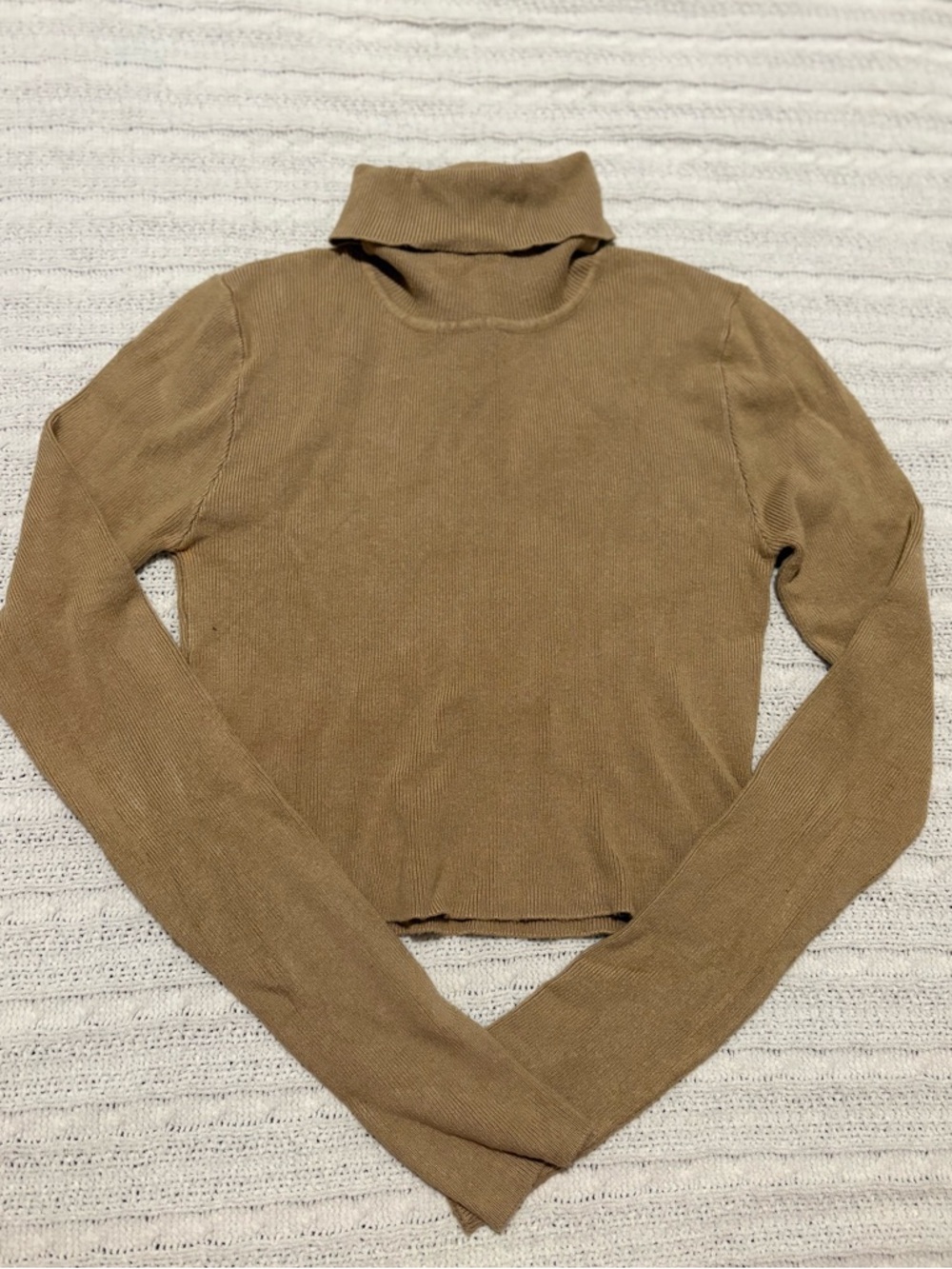 Tan Brown Colored Turtleneck